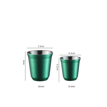 Filiżanka Espresso z podwójnymi ściankami ze stali nierdzewnej 80 ml [13100000361]